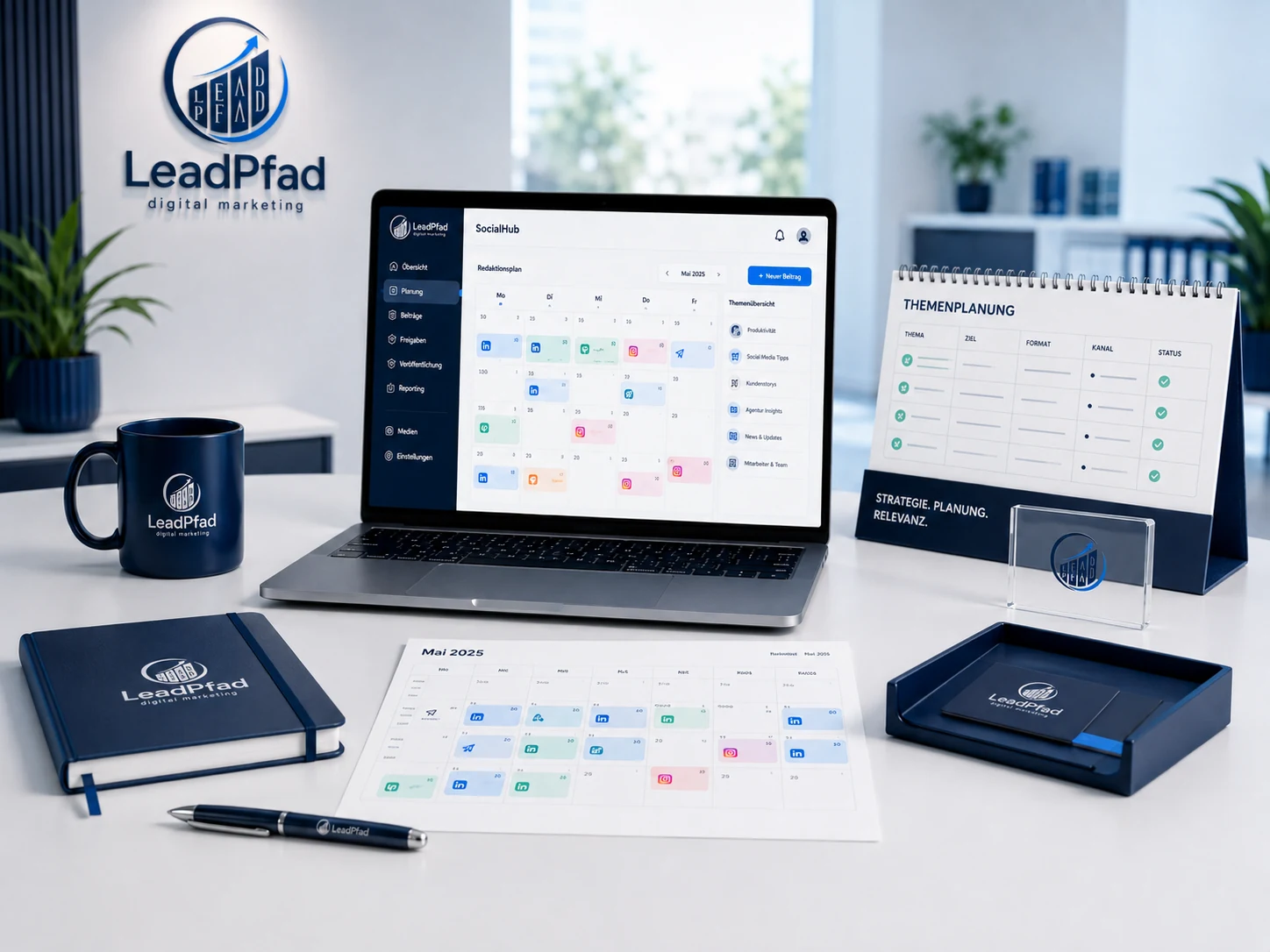 Redaktions- und Themenplanung im LeadPfad SocialHub